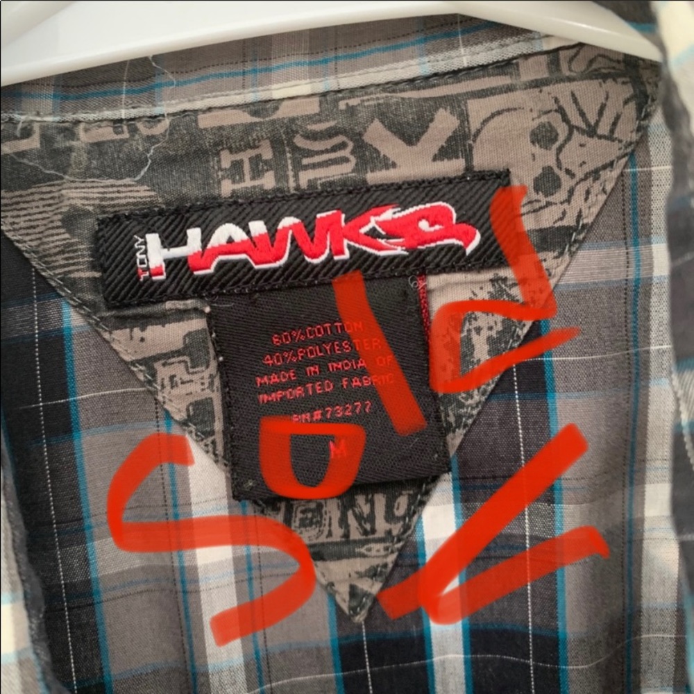 Men’s Tony Hawk plaid shirt